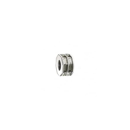 Double Baguette Black & White Charm 2083-0398