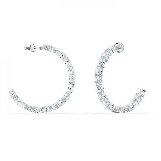 Tennis Deluxe Mixed Hoop Pierced Earrings