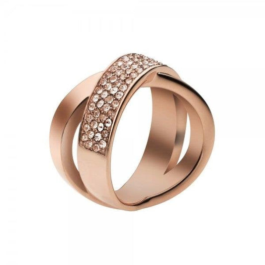 Rose Gold Cross Over Ring