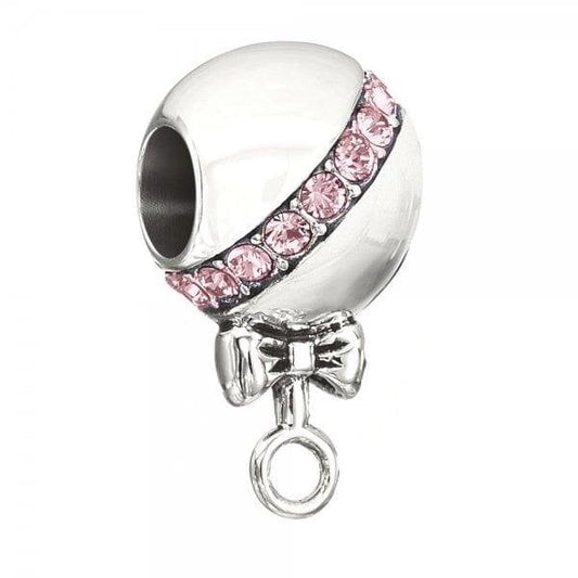 Rattle On - Pink Swarovski Baby Rattle 2025-1070