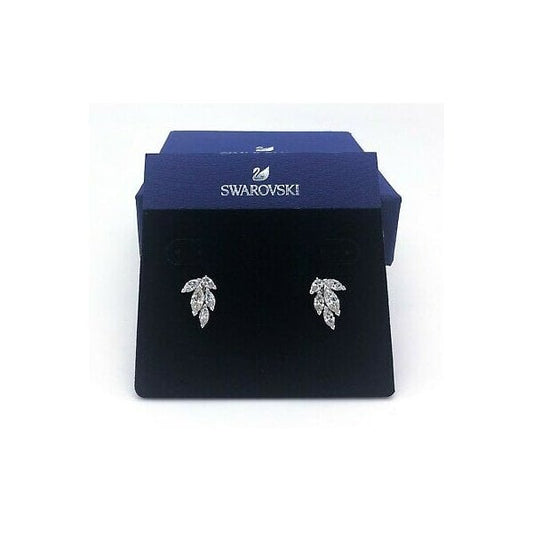 Louison Stud Pierced Earrings White Rhodium Plated