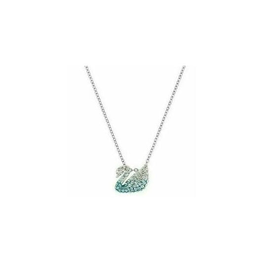 Iconic Swan Pendant - Multi-coloured, Rhodium plat