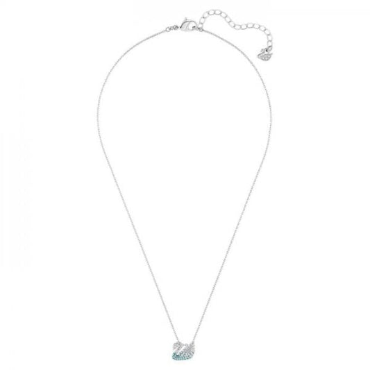 Iconic Swan Pendant - Multi-coloured, Rhodium plat