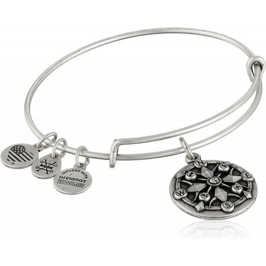COMPASS SILVER BANGLE