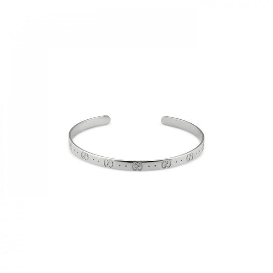 GUCCI Icon 18ct White Gold Bangle Size 17cm