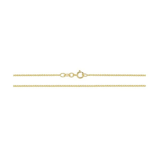 9ct Yellow Gold DC Single Link Wheat Chain