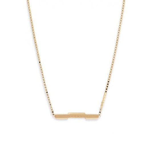 18ct Yellow Gold Link to Love Bar Necklace