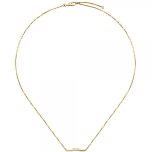 18ct Yellow Gold Link to Love Bar Necklace