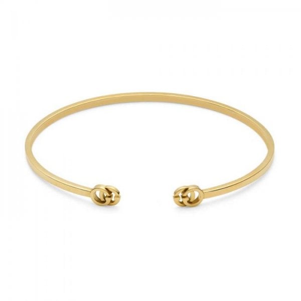 18ct Yellow Gold Running G Cuff Bangle