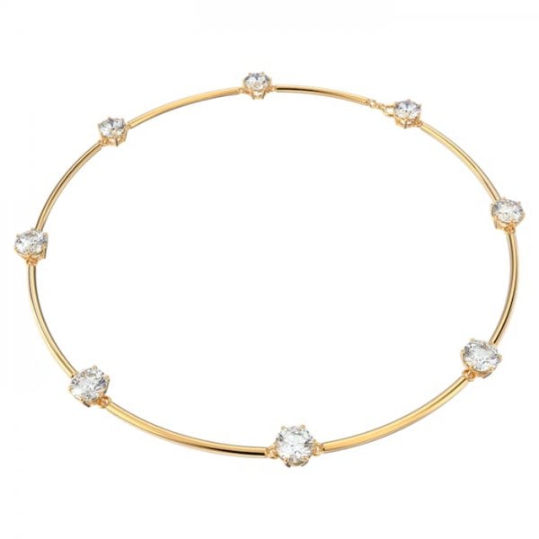 Constella Necklace - White, Gold Tone Plated