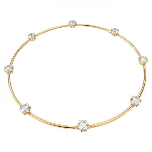 Constella Necklace - White, Gold Tone Plated