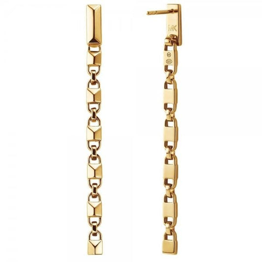 Mercer Link 14ct Gold Plated Drop Earrings