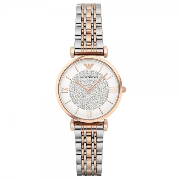 Two-Colour Crystal Ladies Watch
