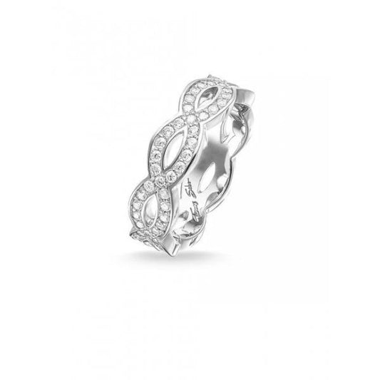 silver infinity ring size 54
