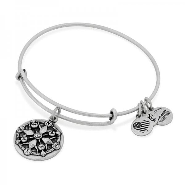 COMPASS SILVER BANGLE