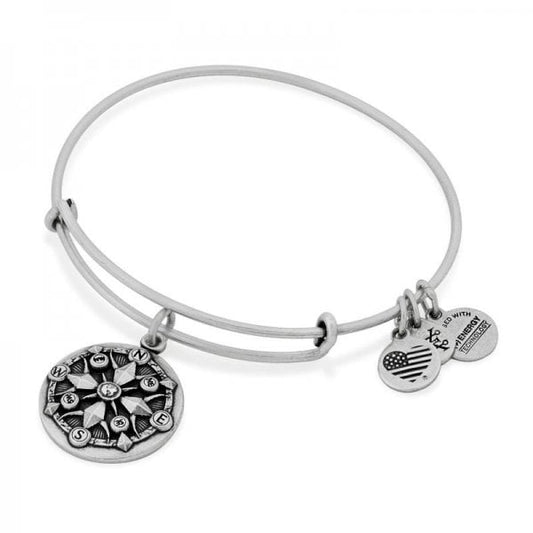 COMPASS SILVER BANGLE