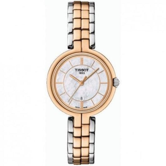 Ladies Steel and Gold Flamingo Watch T094210221110