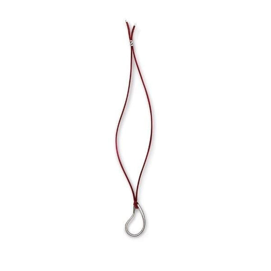 Silk Teardrop Scarlet Red Necklace