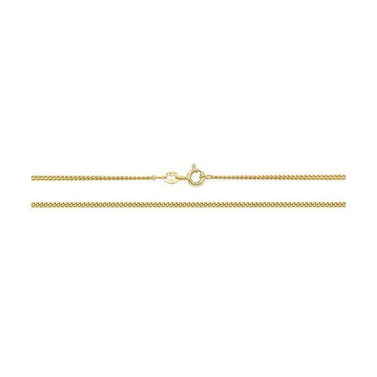9CT YELLOW GOLD CLOSE CURB CHAIN