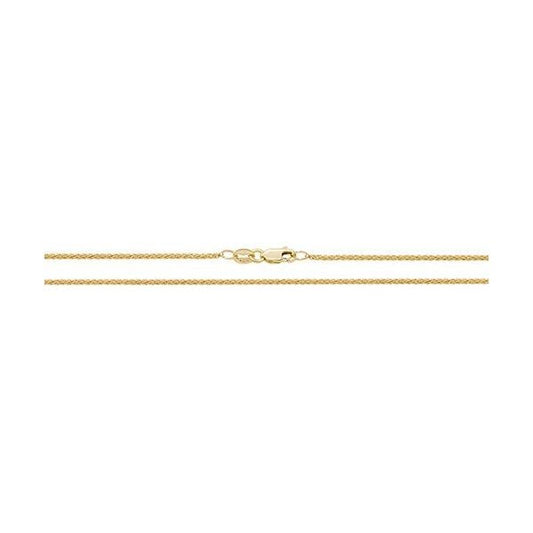 9CT YELLOW GOLD SPIGA CHAIN
