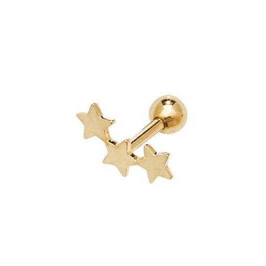 9CT YEL GOLD CONSTELLATION CARTILAGE 6MM POST STUD