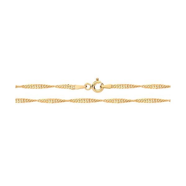 9ct Yellow Gold Singapore Hollow Chain