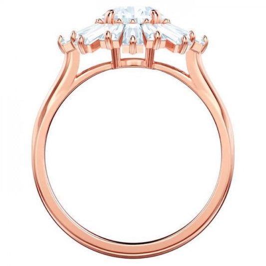 Sunshine ring Sun, White, Rose-gold tone  S60