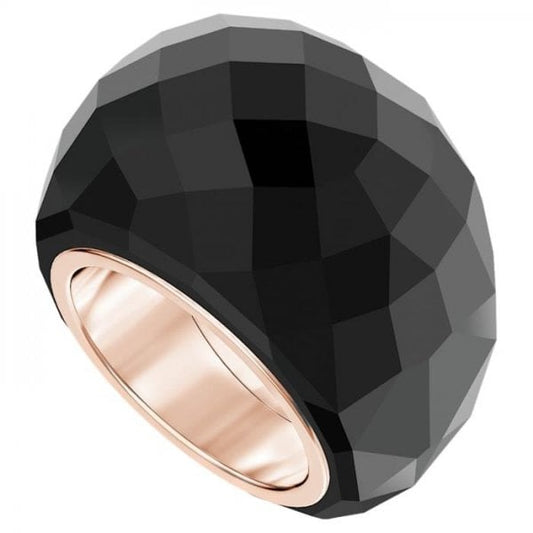 Nirvana ring Black, Rose-gold tone PVD S60