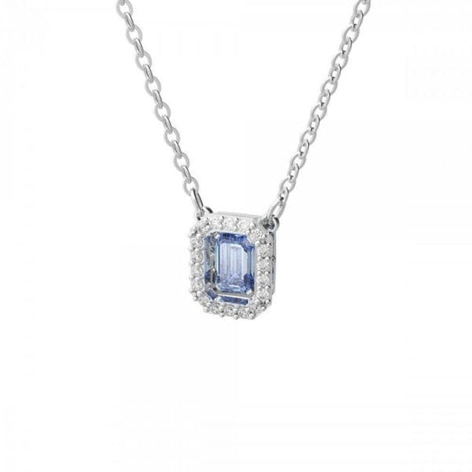Millenia Octagon Step Cut Fancy Light Blue Necklace
