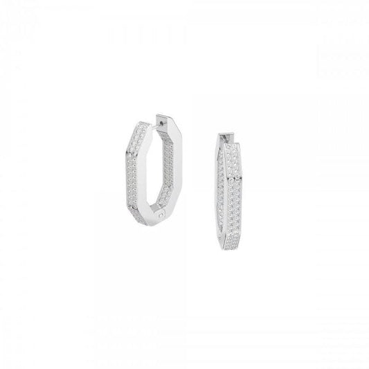 Dextera White Crystal Earrings