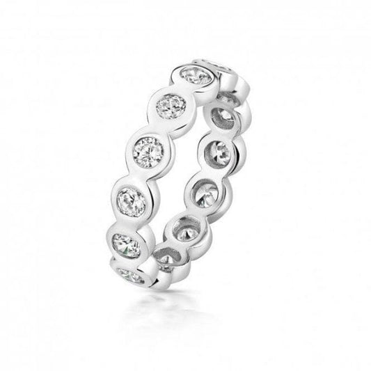 Cubic Zirconia Eternity Ring SIZE N