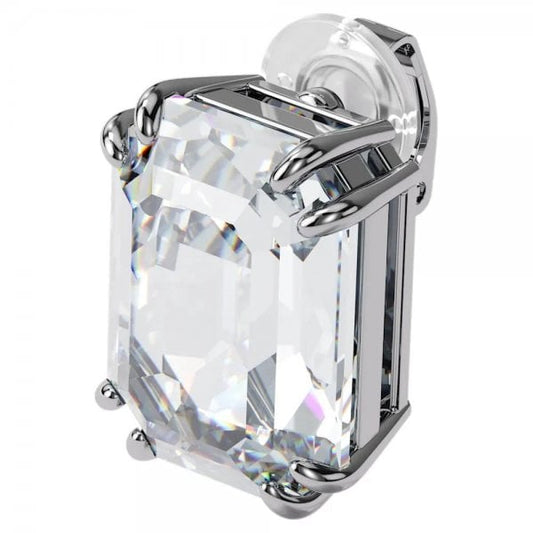 Mesmera clip earring Single, Octagon cut crystal