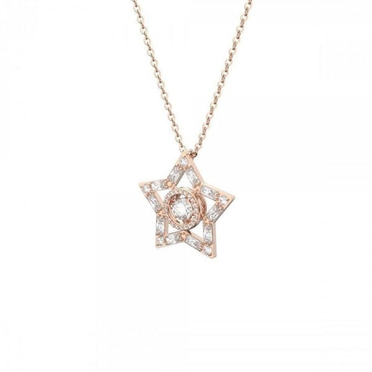 Stella Crystal White Rose Gold-tone Pendant
