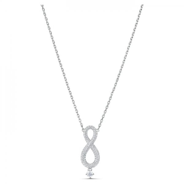 Necklace Infinity Necklace Long Crystal