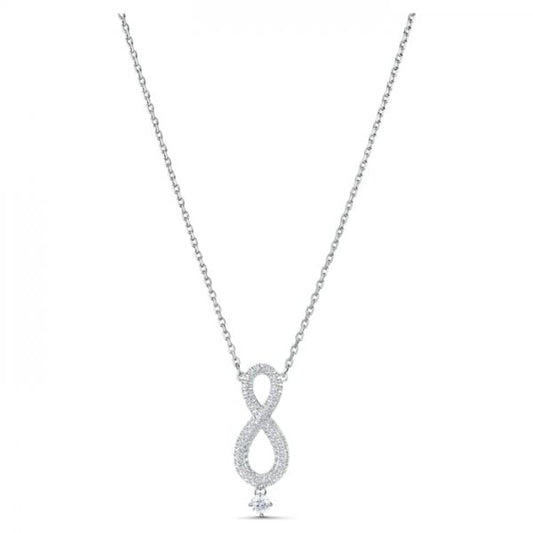 Necklace Infinity Necklace Long Crystal