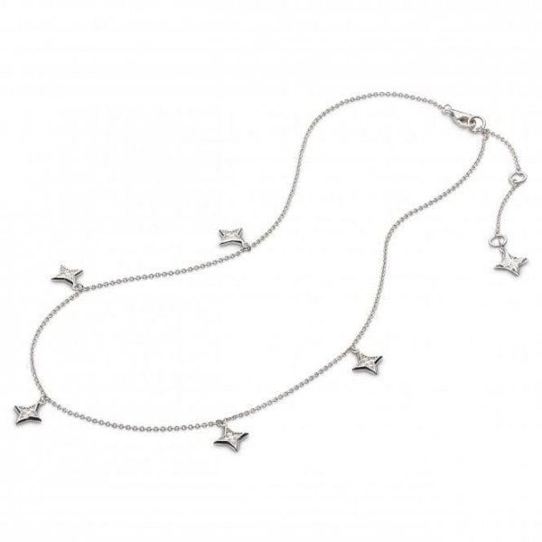 Empire Astoria Starburst Cubic Zirconia Stars 17" Necklace