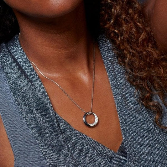Bevel Cirque Cubic Zirconia Reversible 18" Necklace