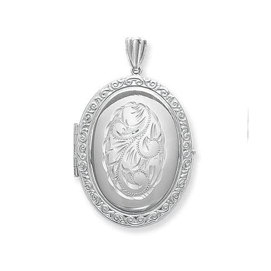Silver Oval Family Locket