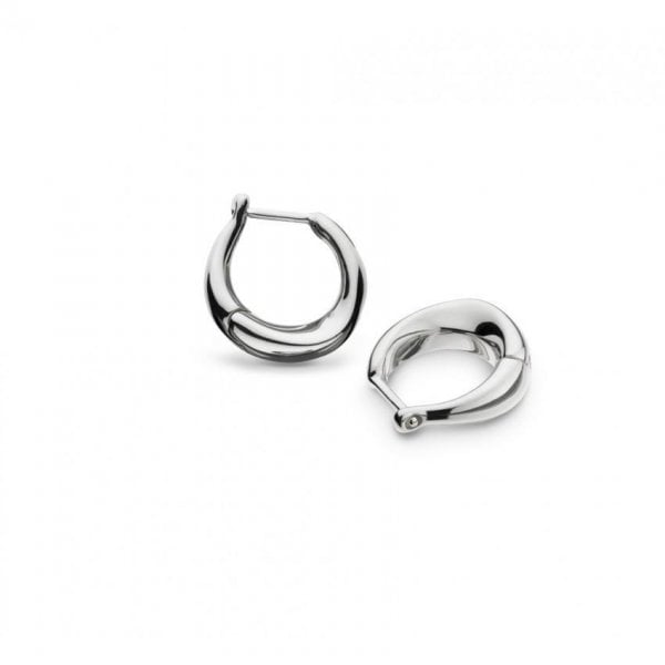Cirque hoop silver earrings