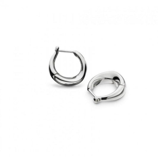 Cirque hoop silver earrings