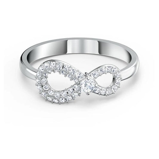 Swarovski Infinity Ring, White, SIZE 50