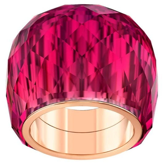 Nirvana ring, Red, Rose-gold tone PVD SIZE 60