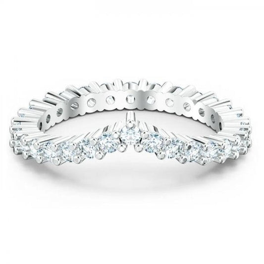 Vittore V ring White, Rhodium plated Size 60