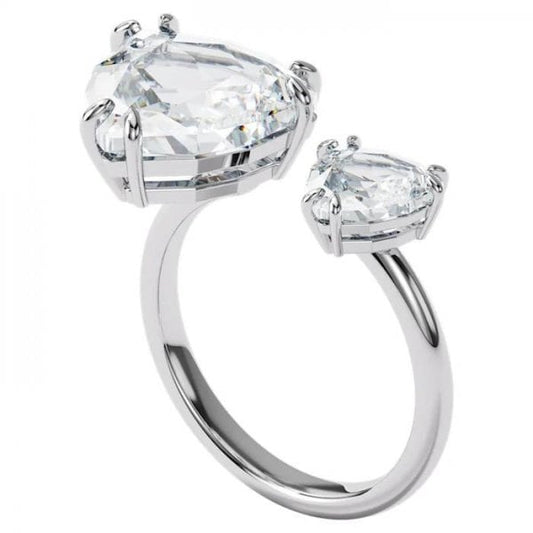 Millenia open ring White, Rhodium plated S58