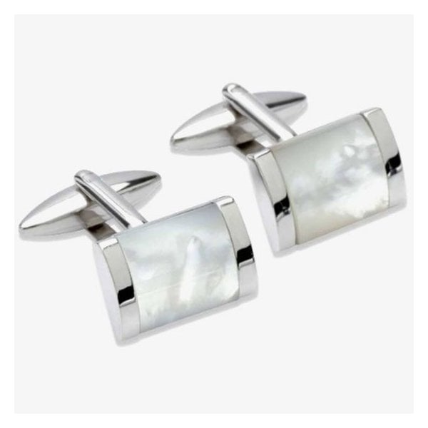 Unique Mother of Pearl Oblong Cufflinks