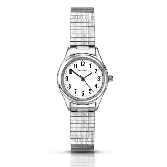 SEKONDA CLASSIC QUARTZ WHITE DIAL SILVER EXPANDER