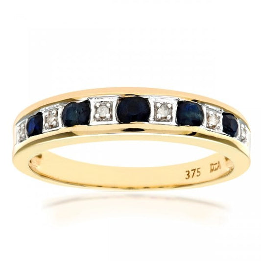 Sapphire, Diamond and Gold Ring