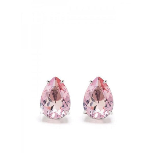 Gema Stud Earrings Pink, Rhodium plated