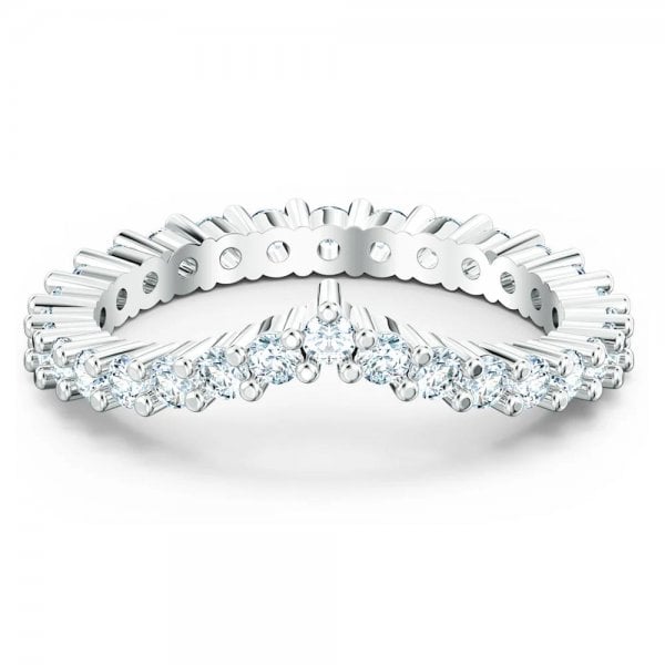 Vittore V ring White, Rhodium plated Size 50