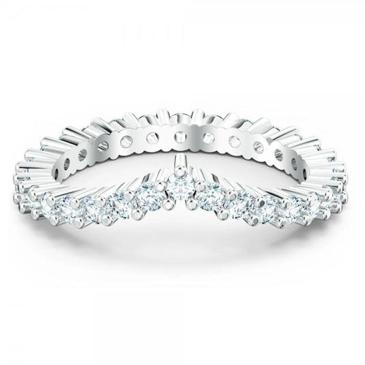 Vittore V ring White, Rhodium plated Size 50